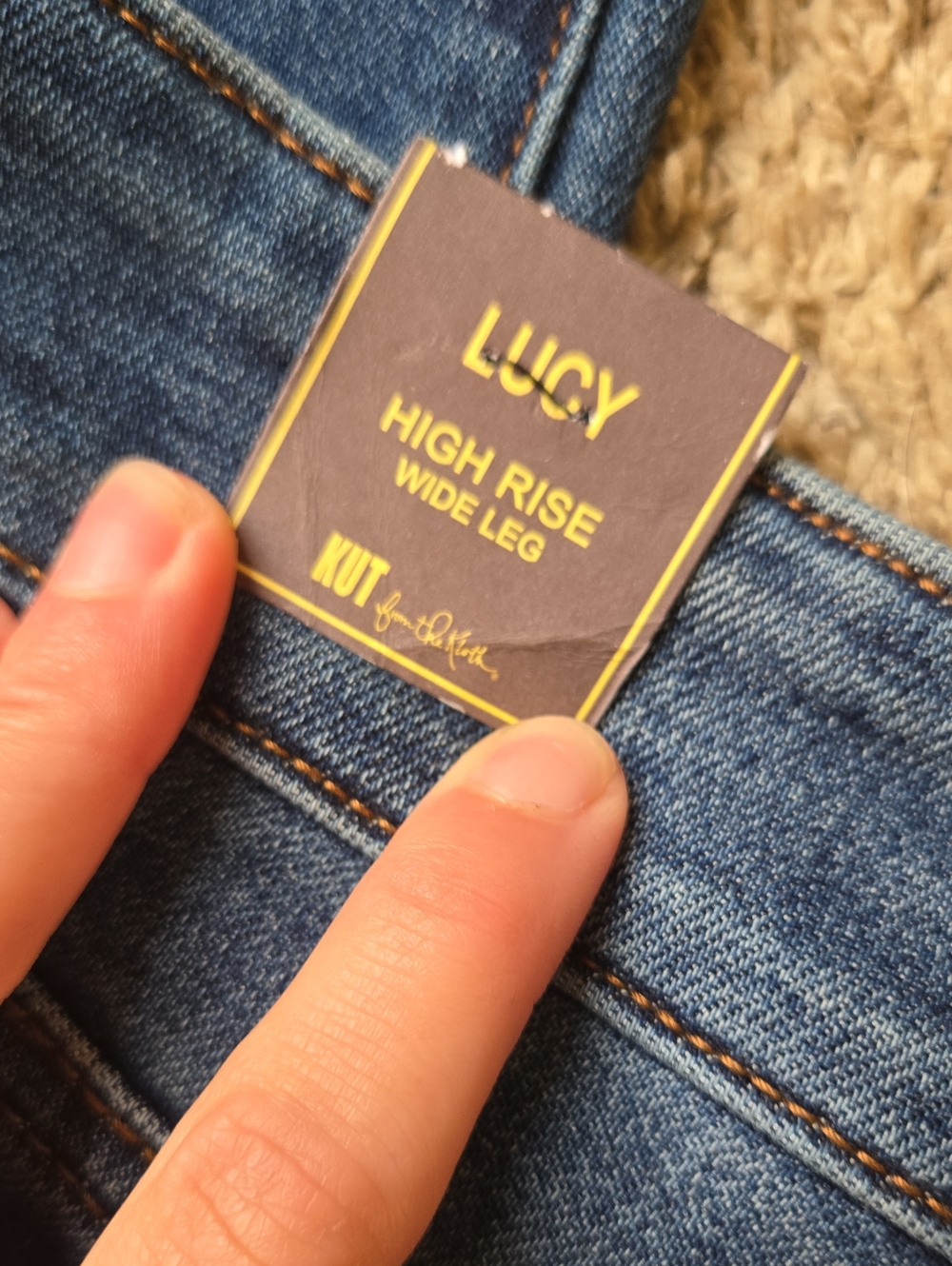 Kut from the Kloth Dark Blue Wide Leg Jeans - Picture 5 of 7